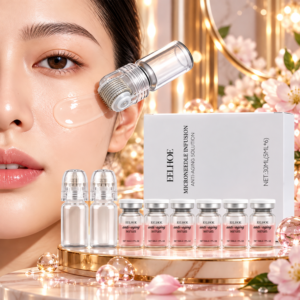 Hyaluronic Acid Microneedle Facial Roller Skincare Set