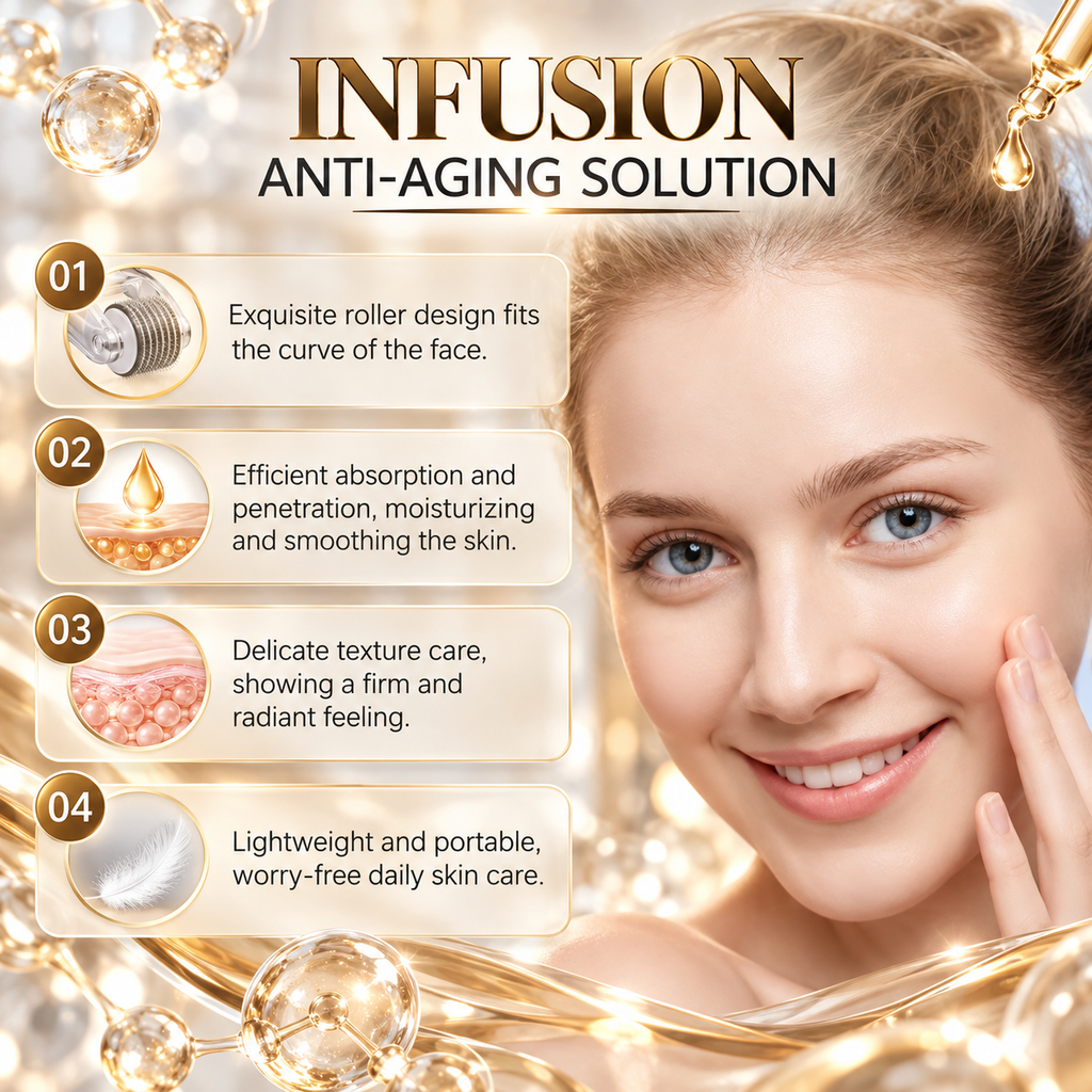 Hyaluronic Acid Microneedle Facial Roller Skincare Set
