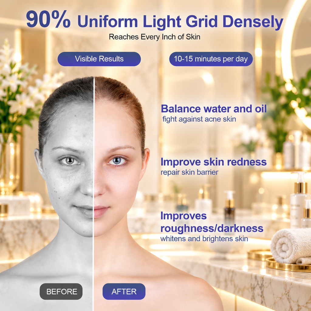 7-Color LED Silicone Face &amp; Neck Mask