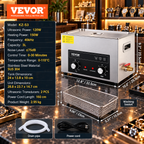 Ultrasonic Cleaner with Heater & Timer – 40kHz Stainless Steel Cleaning Tank