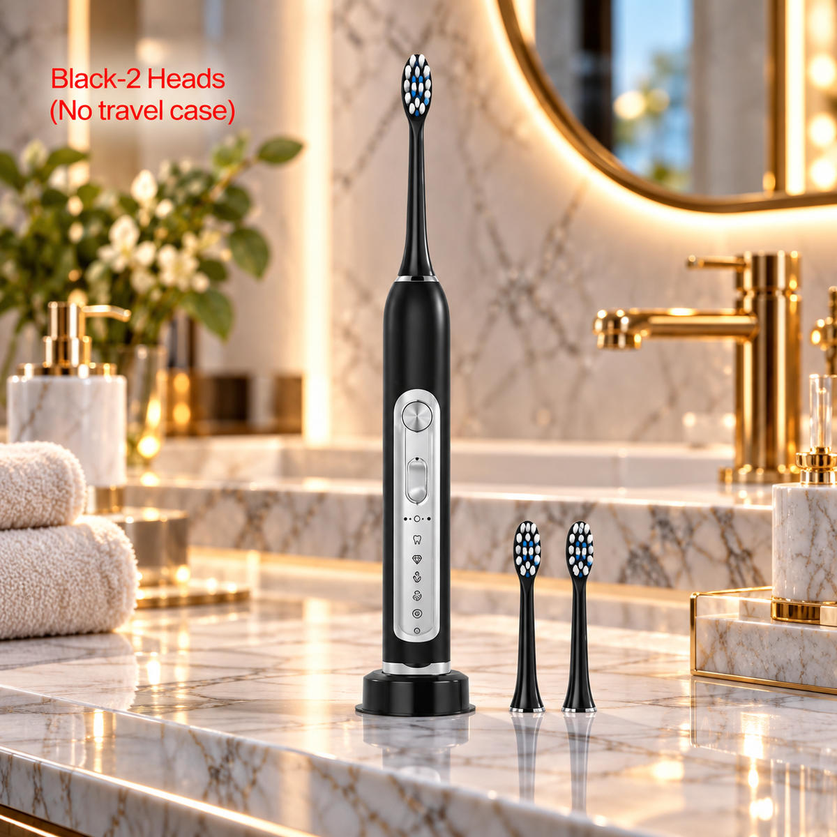 SUBORT S7 Sonic Electric Toothbrush – 5 Modes, 38,000 Vibrations/Min, IPX7 Waterproof, 6 Brush Heads