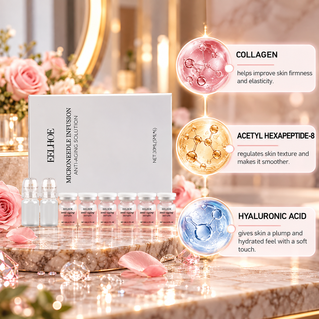 Hyaluronic Acid Microneedle Facial Roller Skincare Set
