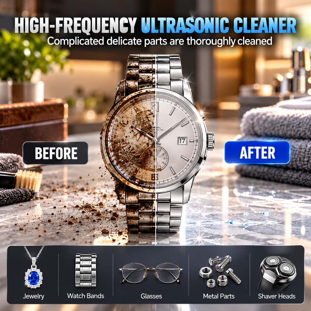 Ultrasonic Cleaner with Heater & Timer – 40kHz Stainless Steel Cleaning Tank