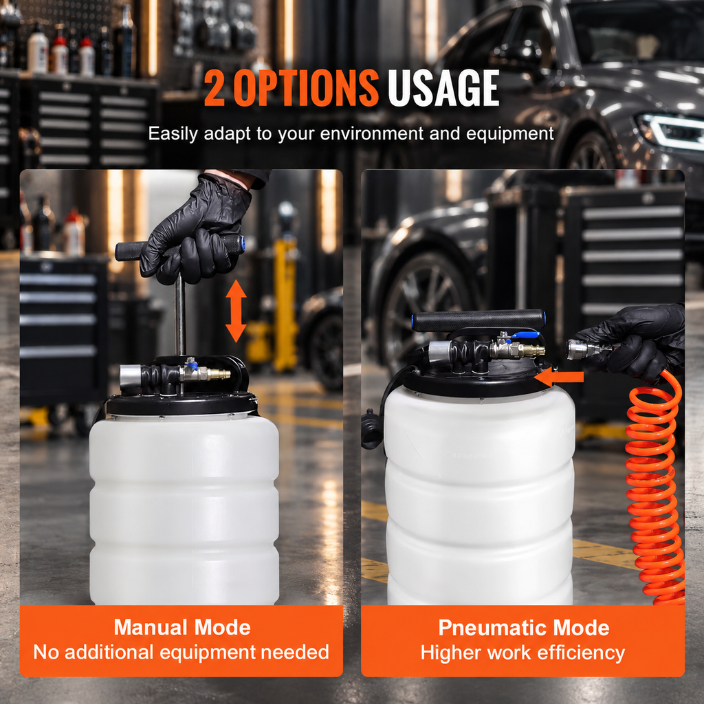 6.5L / 15L Manual & Pneumatic Fluid Extractor Pump – Oil Change & Liquid Transfer Tool