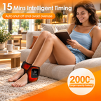 Cordless Heated Ankle Massager – 3 Heat Levels & Vibration