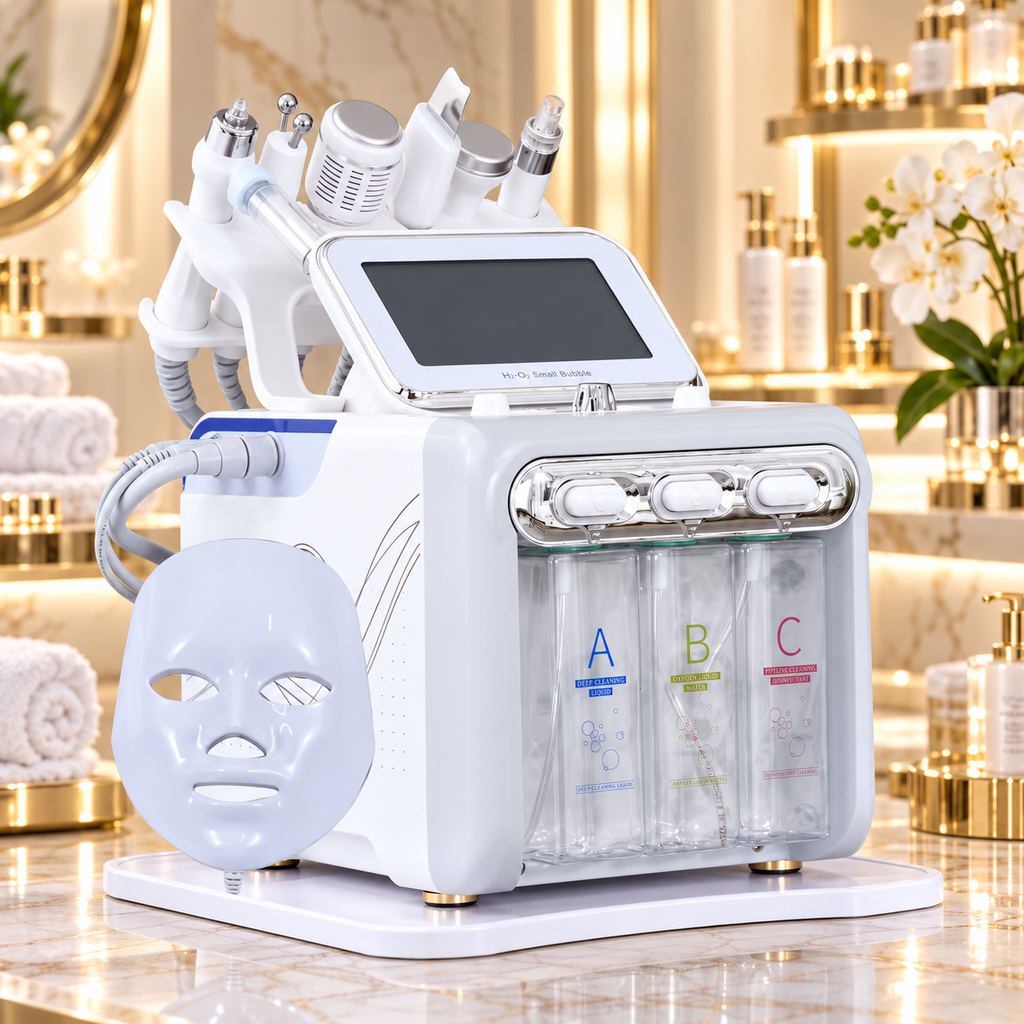 7-in-1 Hydrofacial Machine – H2O2 Aqua Peeling Facial & Skin Cleansing Device
