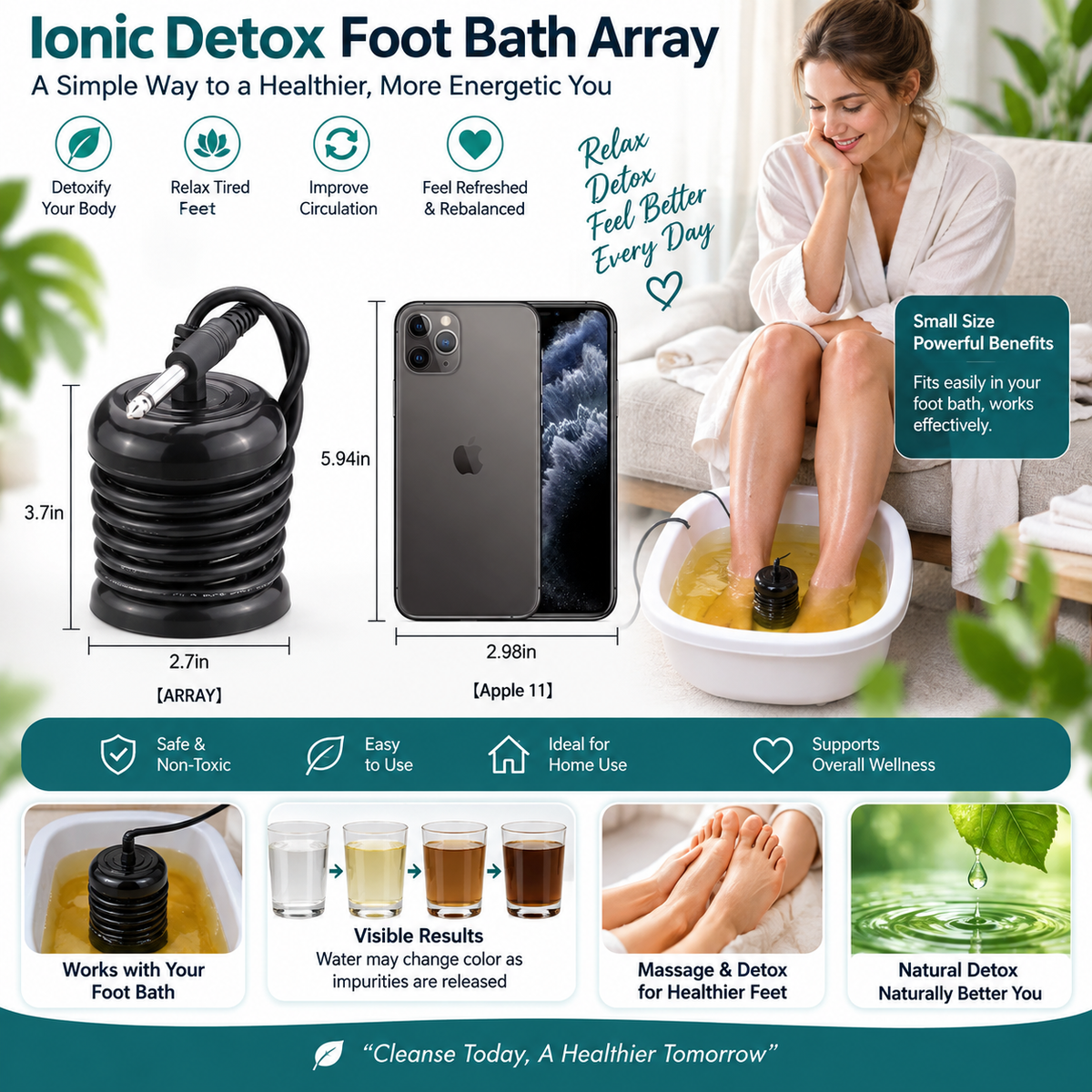 Ionic Detoxification Foot Spa & Massager