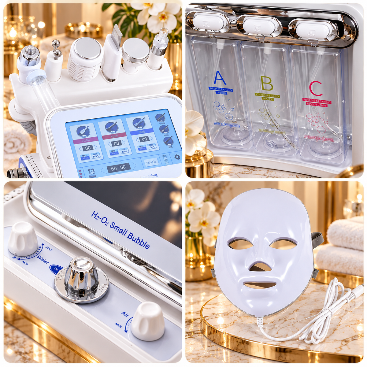 7-in-1 Hydrofacial Machine – H2O2 Aqua Peeling Facial & Skin Cleansing Device
