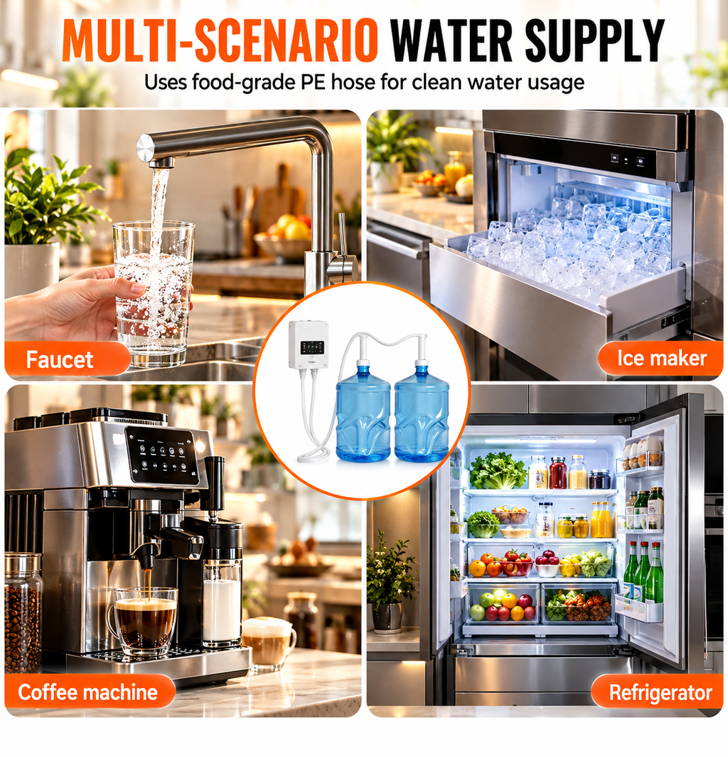 Bottled Water Pump System – 5 Gallon Electric Water Dispenser Pump | 100-240V