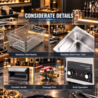 Ultrasonic Cleaner with Heater & Timer – 40kHz Stainless Steel Cleaning Tank