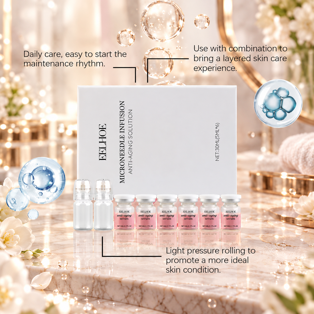Hyaluronic Acid Microneedle Facial Roller Skincare Set